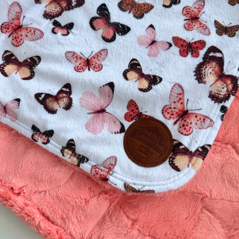 Small size Butterfly Delight Triple Layer Blanket
